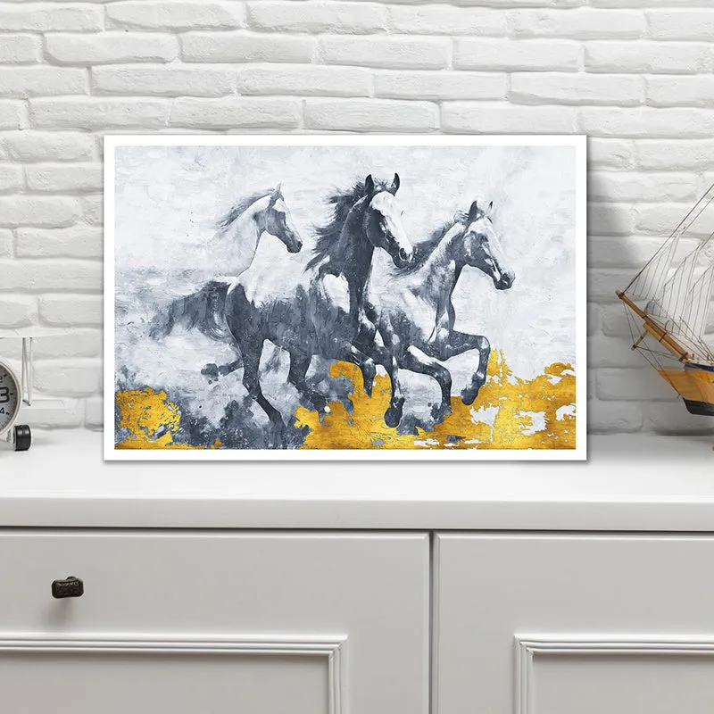 Equine Shades Wall Art with White Frame media 1