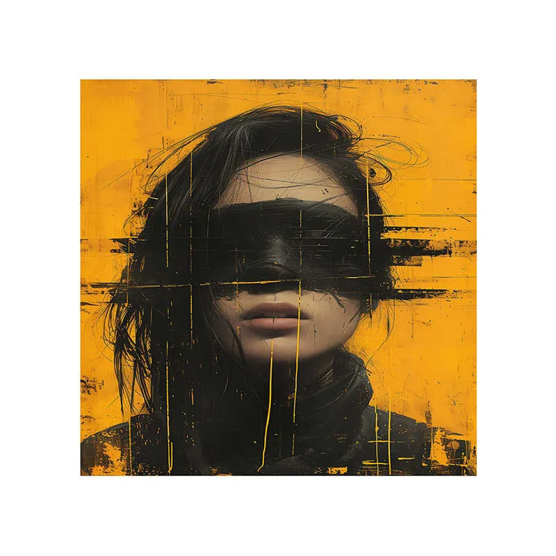 Woman In Shadow Wall Painting media 5