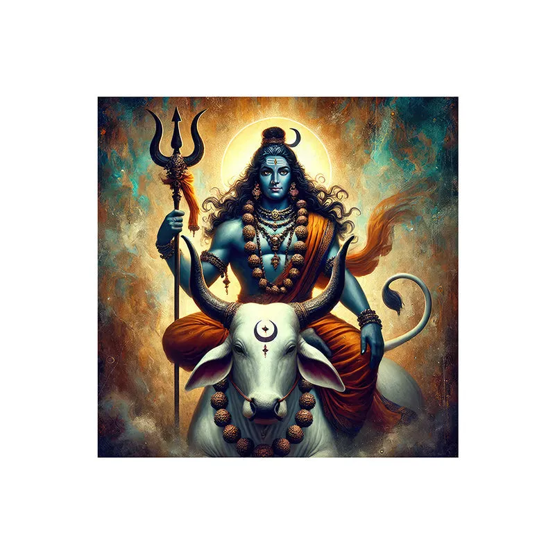 Shiva Nandi Wall Painting media 4