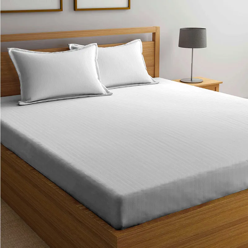 Onyx Stripes Bedsheet (White) - 150 GSM media 3