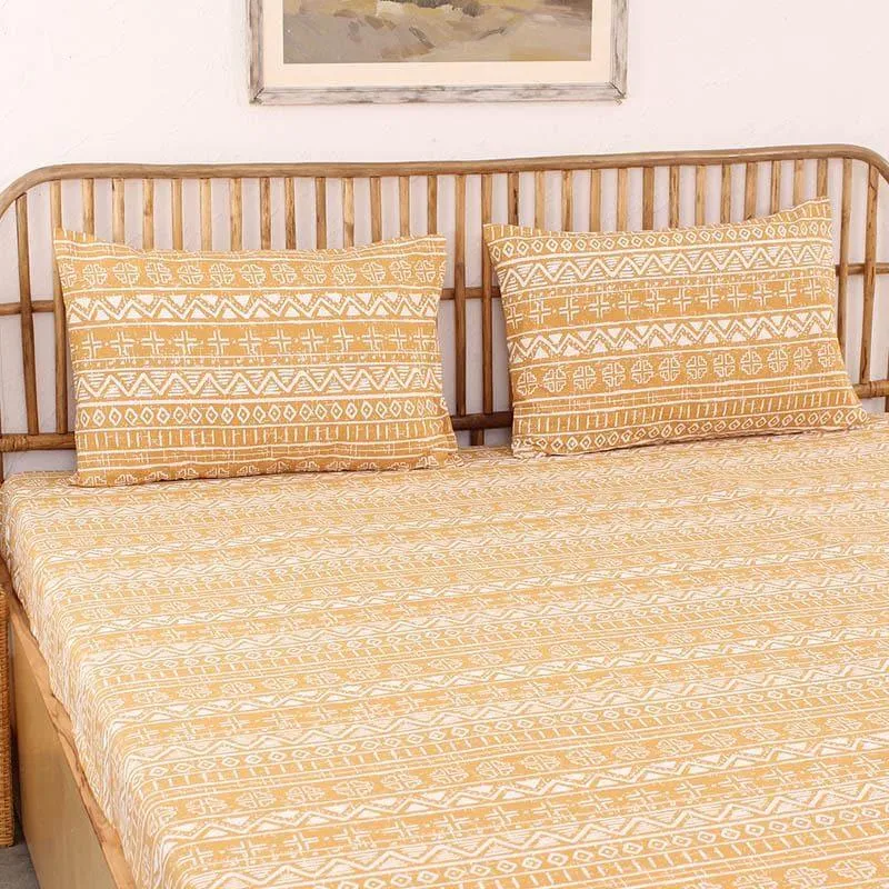 Dream Drift Cotton Duvet Cover Bedding Set - Yellow media 4