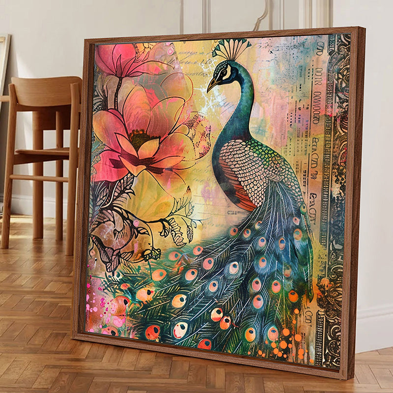 Colors Of Mayura Canvas Wall Art With Frame media 5
