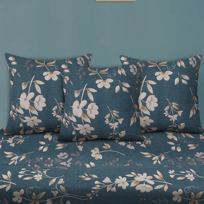 Blue Nature Diwan Set - Six Piece Set media 4