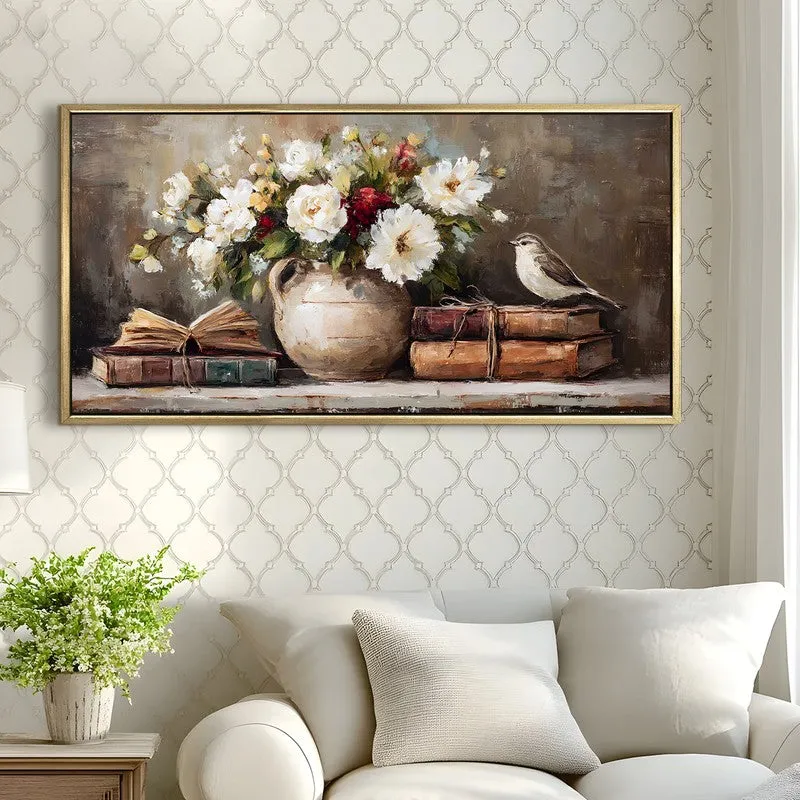 Spring Bloom Canvas Wall Painting With Frame media 4