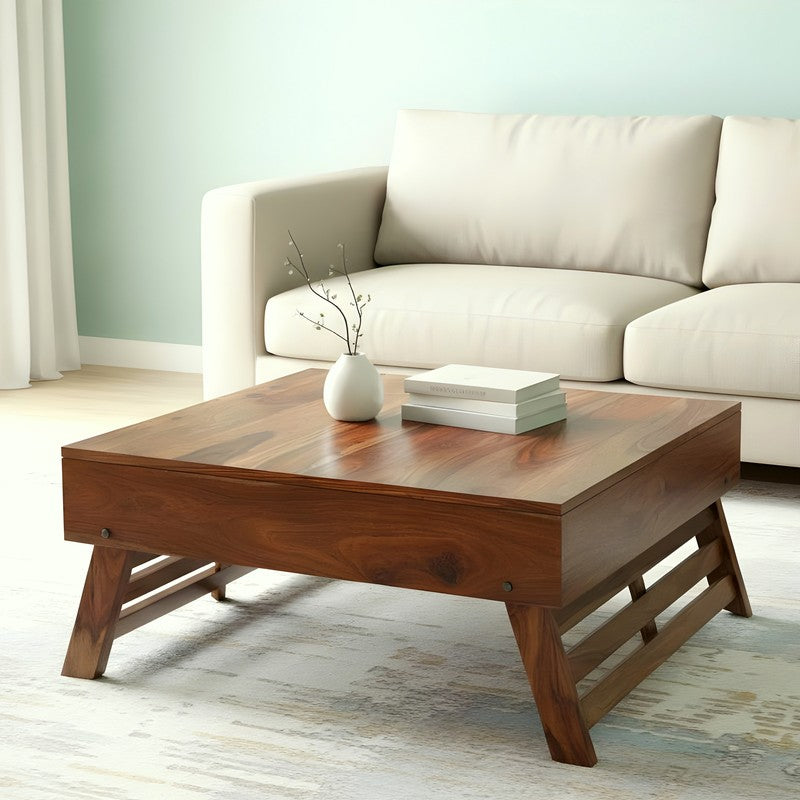 Servo Sheesham Wooden Center Table - Brown