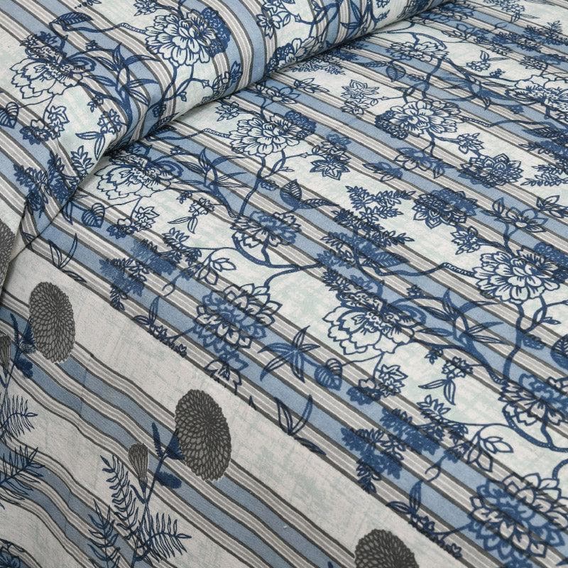 Jamesaari Printed Cotton Bedsheet (Blue) - 160 TC media 6