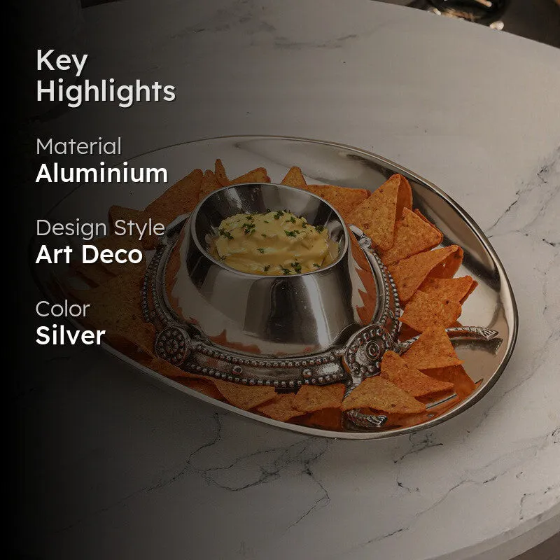 Hat Aluminum Chip & Dip Platter media 2