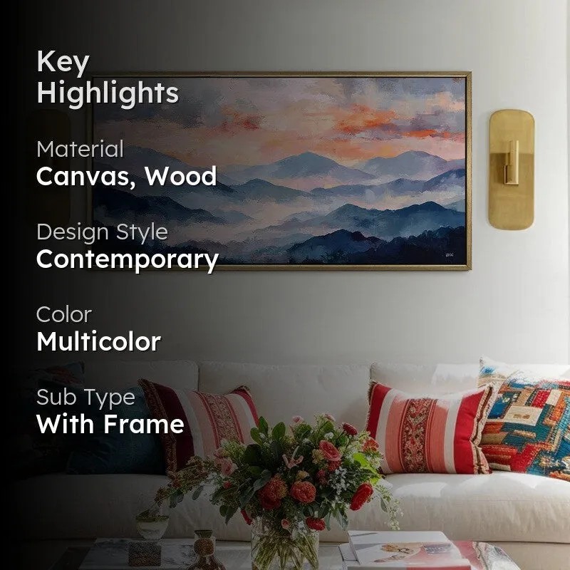 Mountain Veil Canvas Wall Painting With Frame media 2