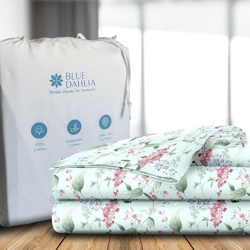 Bressie Botanica Printed Cotton Bedsheet - 300 TC media 5