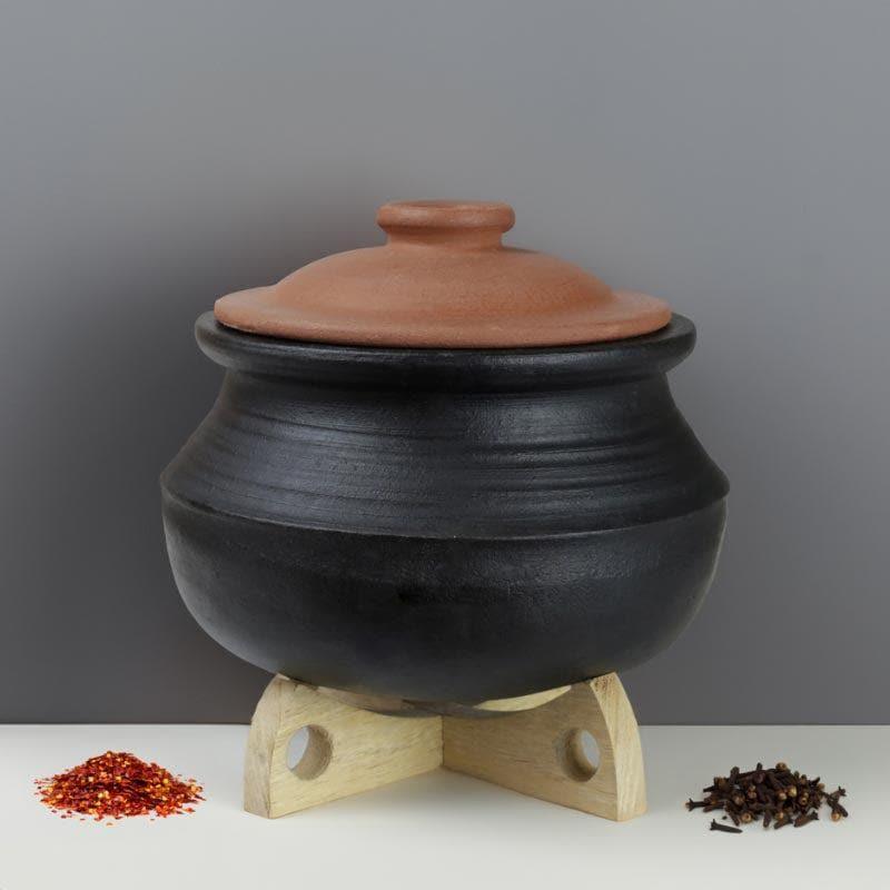Kalikasan Rice Clay Pot With Lid Black 3000 mL / 9 Inches image 3