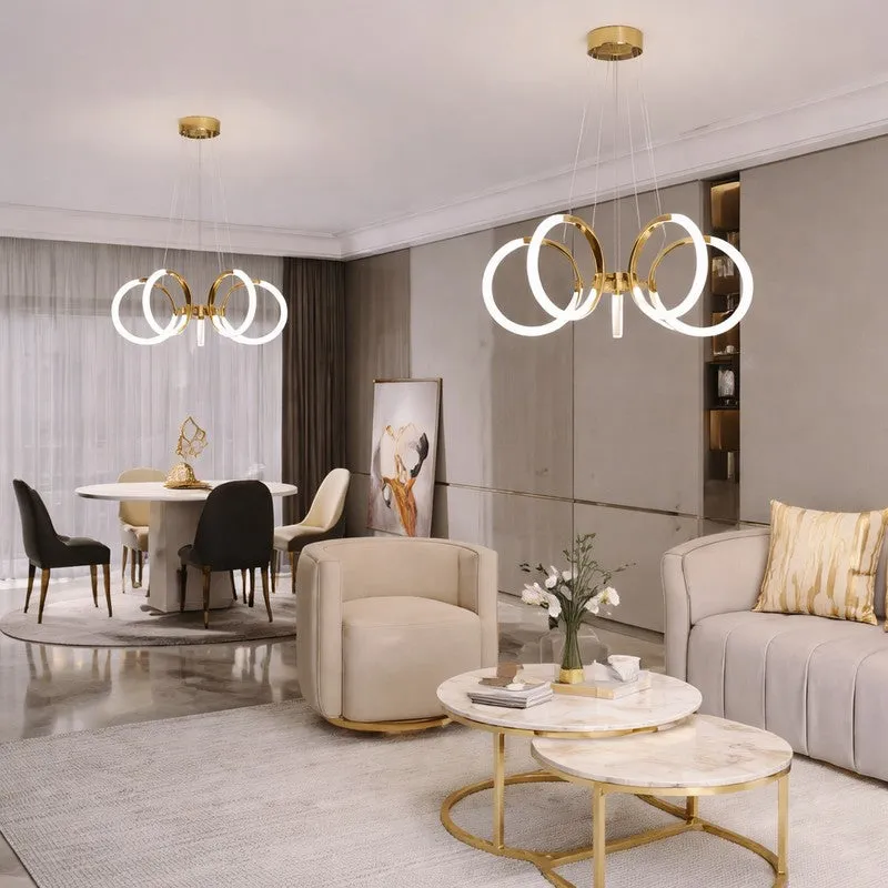 Nova Halo Aluminum Ceiling Lamp - Gold media 5