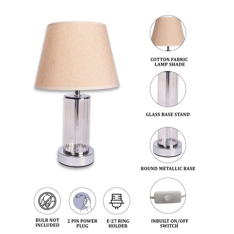 AarviDecor Landon Accent Cotton Table Lamp - Beige media 7