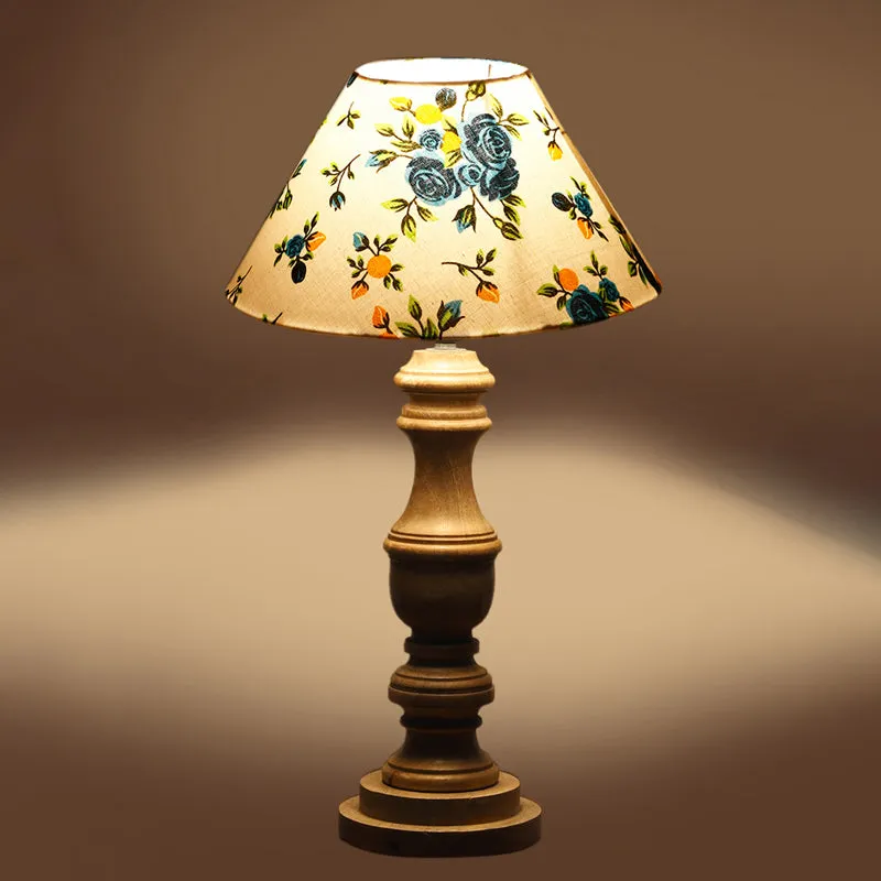 Fleur Carve Wooden Table Lamp - Multicolor media 5