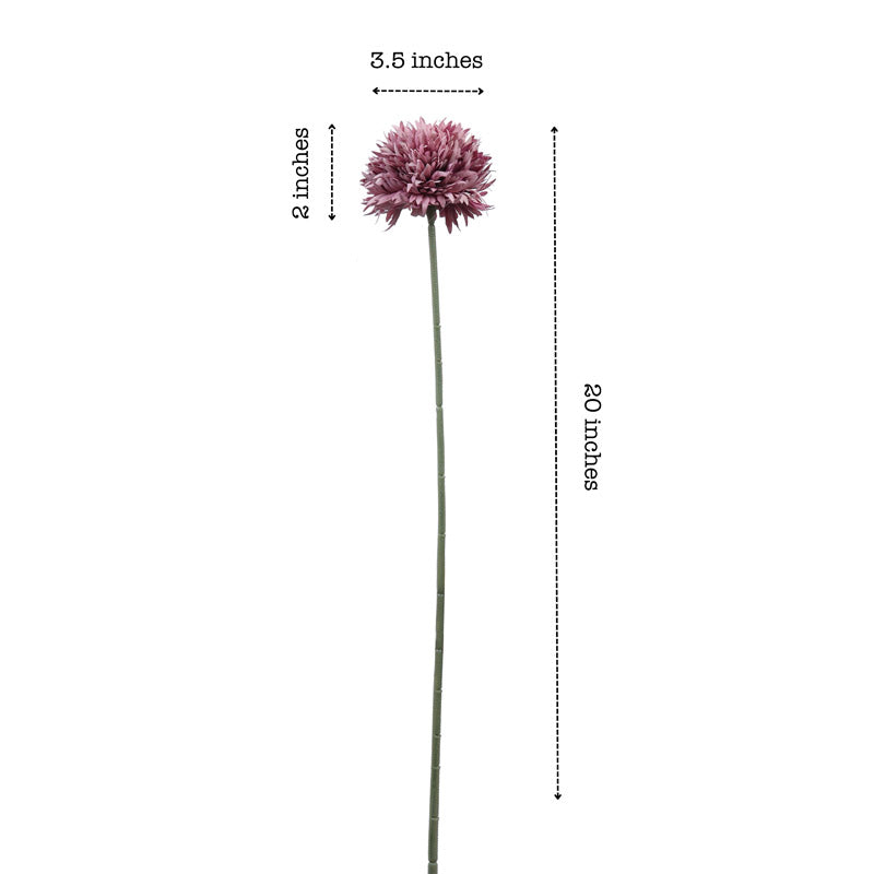 Artificial Realistic Chrysanthemum Flower Stick (Purple) - Set Of Six media 8