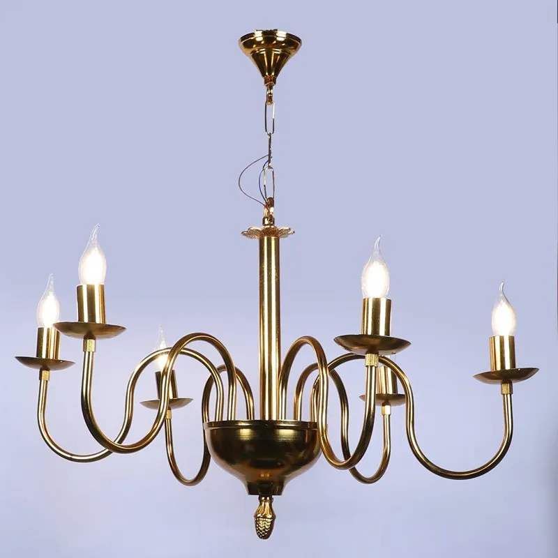Candela Iron Chandelier - Gold media 5