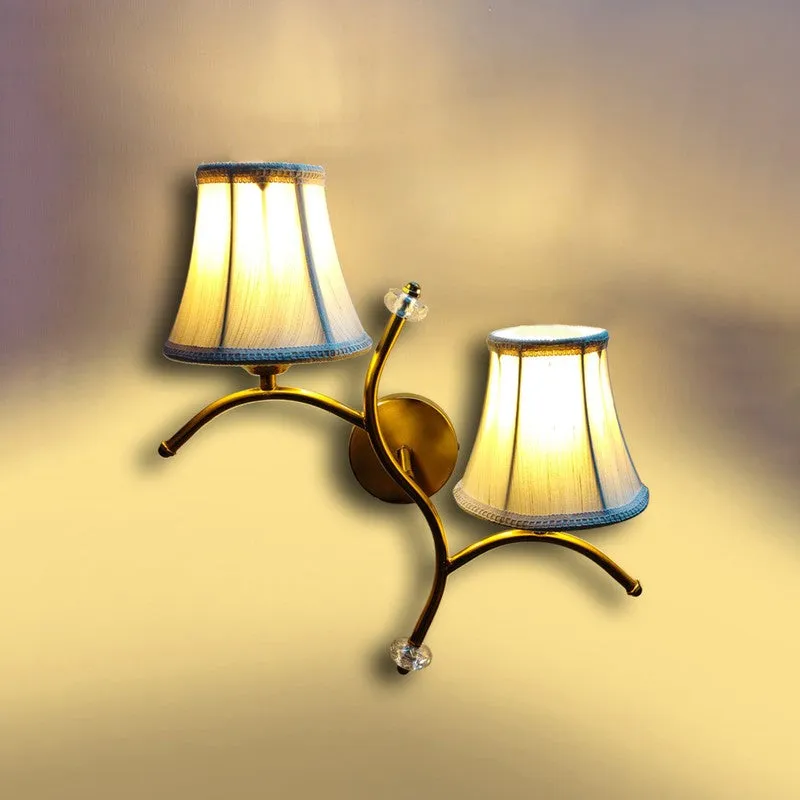 Aurelume Twin Cotton Wall Lamp - Beige media 5