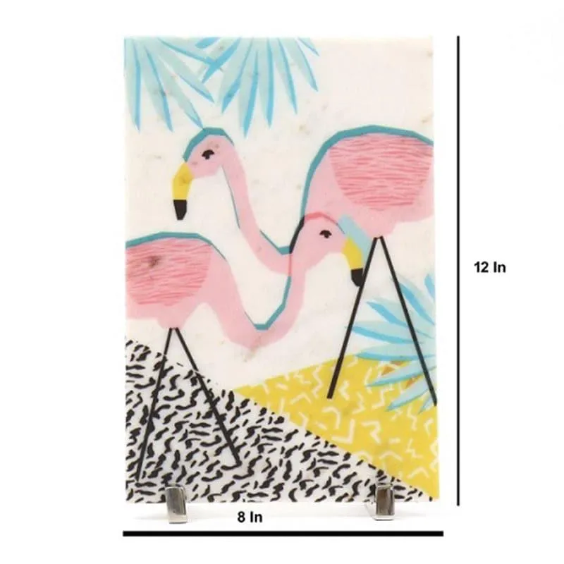 Flamingo Dance Printed Marble Showpiece media 4