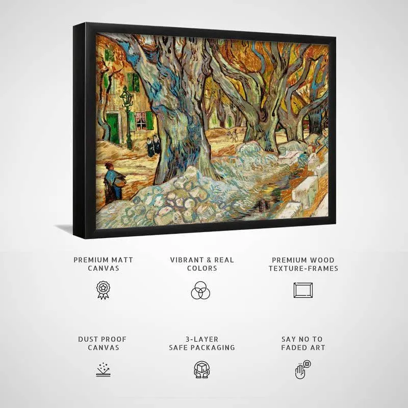 The Large Plane Trees By Vincent Van Gogh - Black Frame media 3