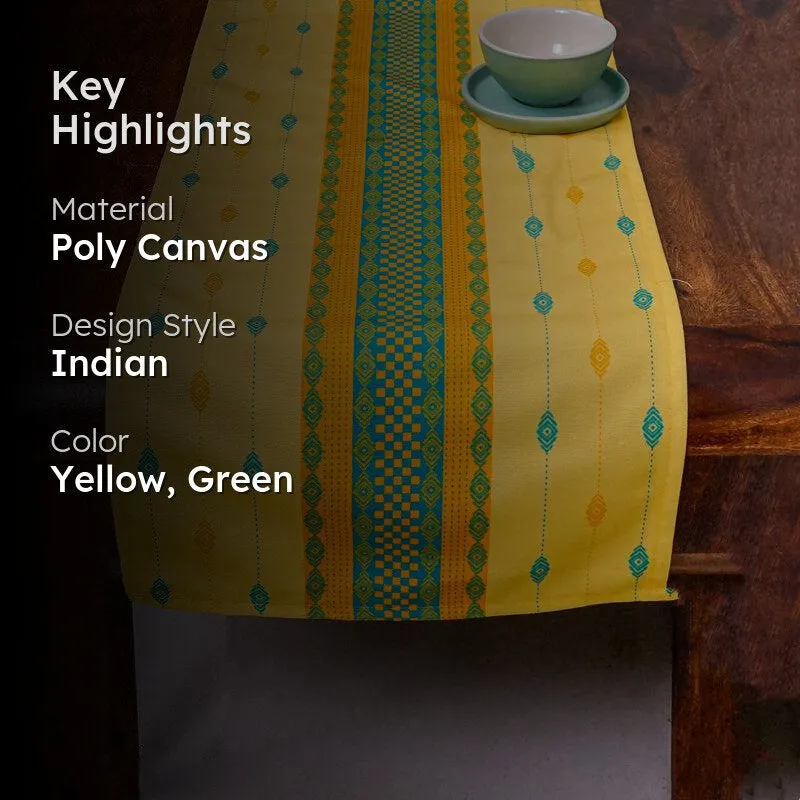 Sambalpuri Elegance Poly Canvas Table Runner media 2