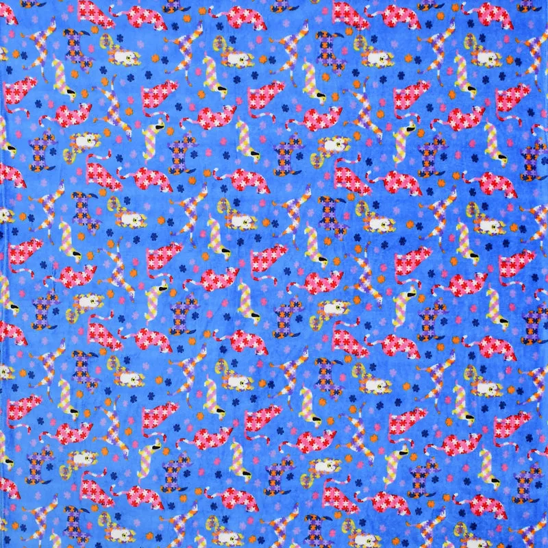 Warm Paws Flannel Duvet Cover (Blue) - 190 GSM media 4