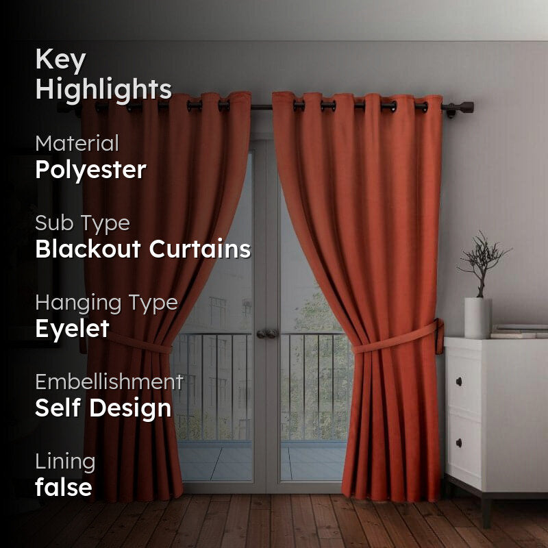 Arlo Solid Curtain - Rust media 2