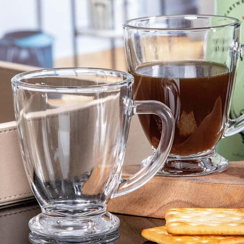 Elegant Glass Tea Cup (230 mL Each)  -  Set of Six media 4