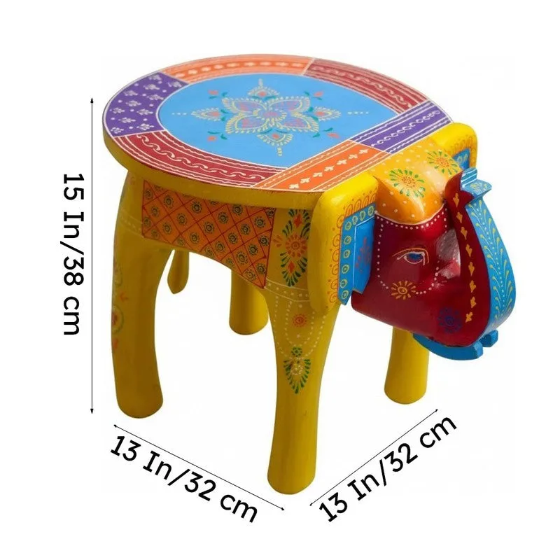 Tazva Traditional  Mango Wood Stool media 7
