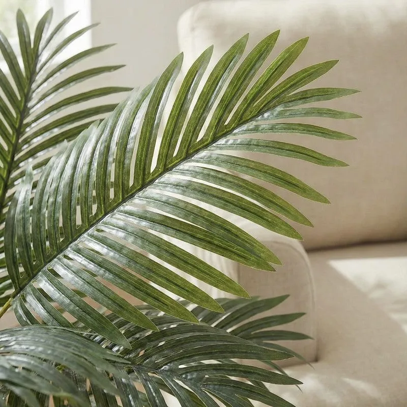 Grevol Artificial Bottle Areca Palm Plant With Black Plastic Pot  3 ft media 5