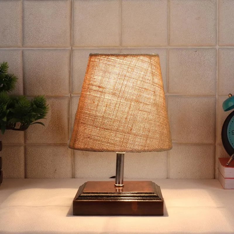 Niksha Jute Table Lamp - Beige,Brown media 1