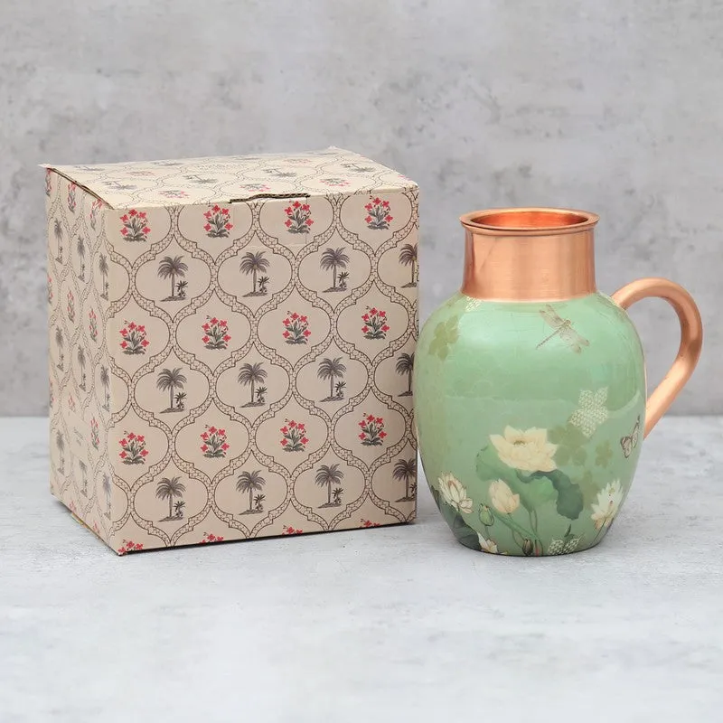 Sage Serenity Copper Jug with Tumbler - Two Piece Set media 3