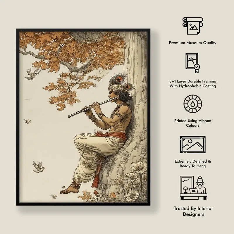 Sri Krishna Blissful Archival Paper Wall Art media 8