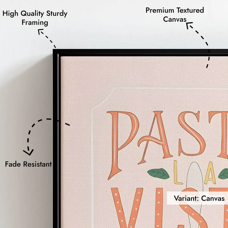 Pasta Vista Archival Canvas Wall Art - Black media 7