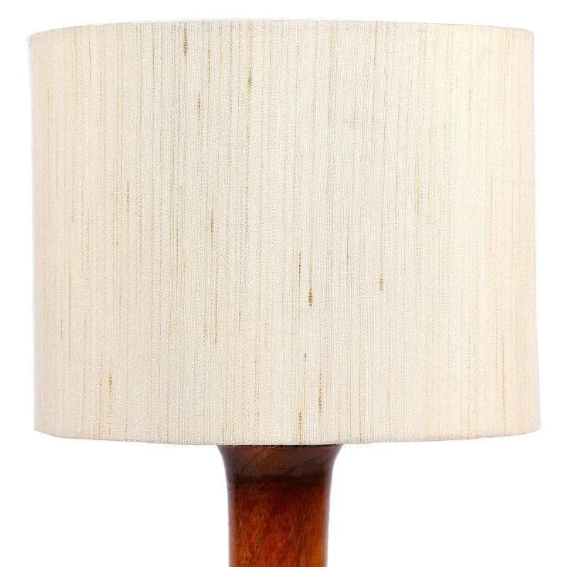 Urbane Nao Fabric Table Lamp - White,Brown media 5