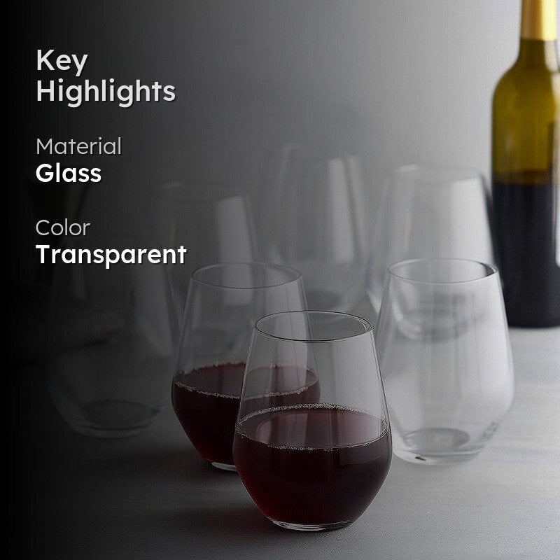 Davin Bohemia Crystal Wine Glass(350 mL) - Set Of Six media 2