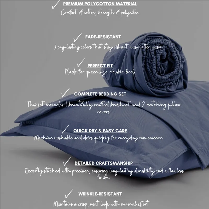 Cloud Drift Microfiber Bedsheet (Purple) - 140 GSM media 7