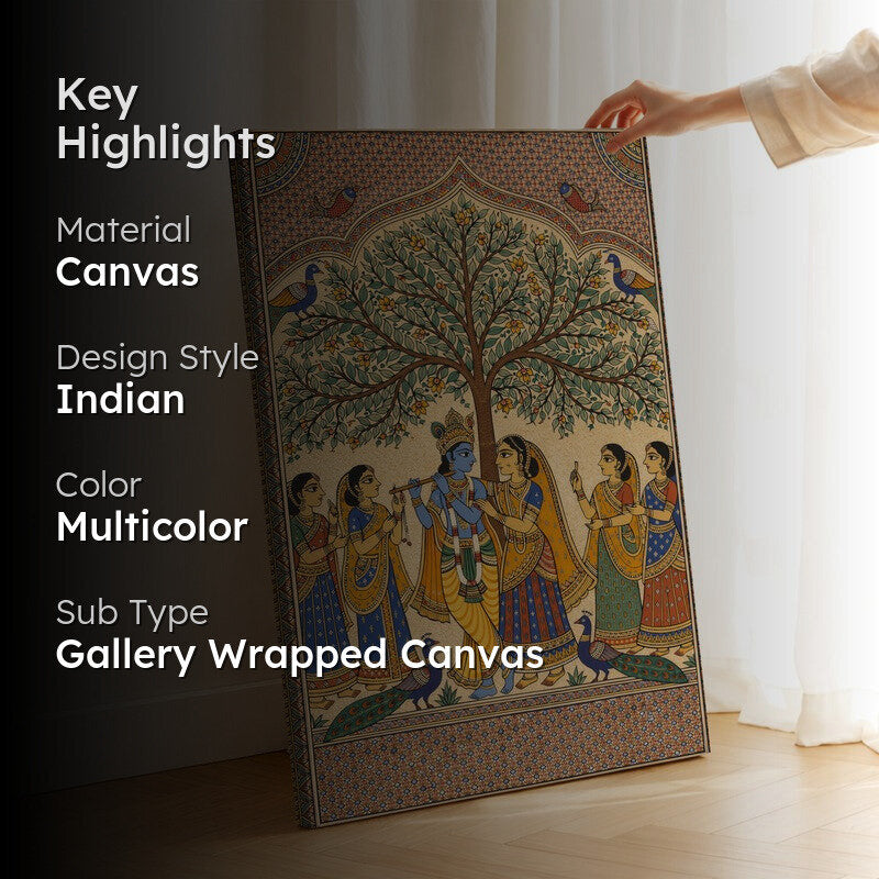 Radha Krishna Canvas Wall Art & Paintings media 2