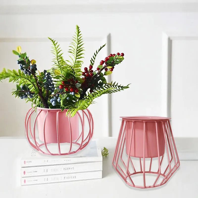Steela Duo Planter (Pink) - Set Of Two media 2