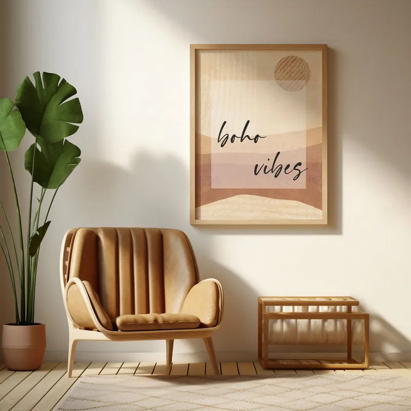 Bohemian Bliss Canvas Wall Painting With Brown Frame media 6