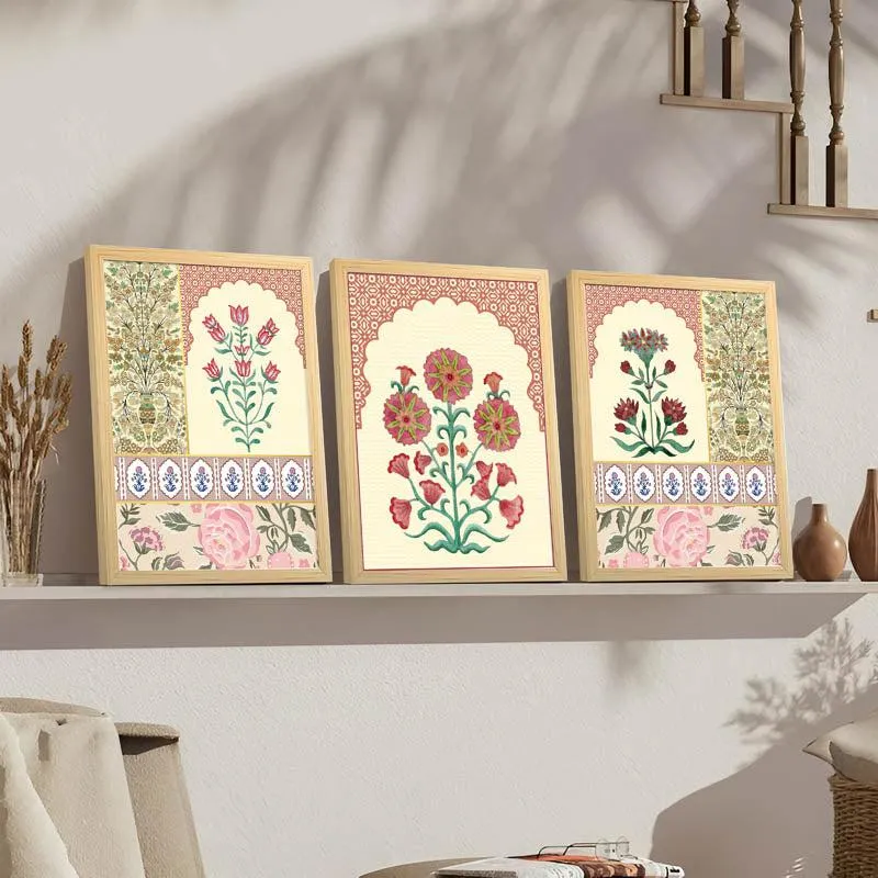 Manjitha Ethnic Floral Wall Art - Set Of Three media 1