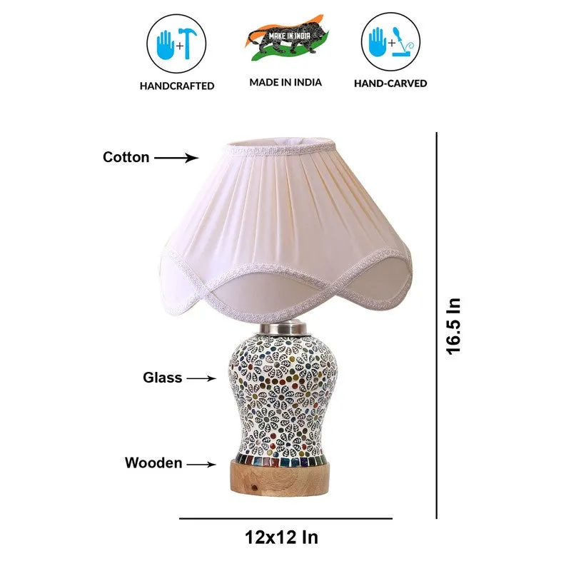 Santora Arc Pleated Wooden Table Lamp media 8