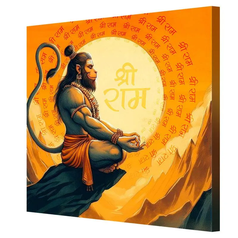 Cosmic Hanuman Wall Painting media 5