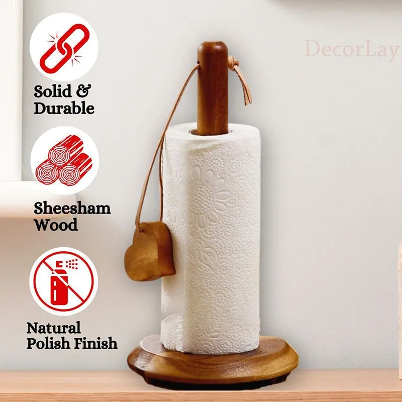 Strivon Wood Tissue Holder - Brown media 5