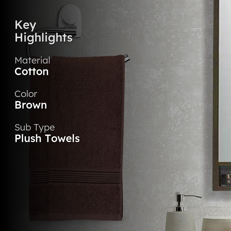 Eva Quick Dry Hand Towel (Brown) - Set Of Two media 2