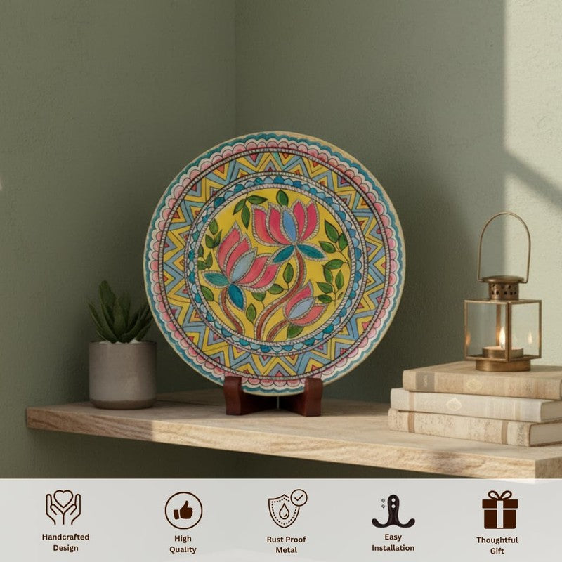 Madhubani Pushpa Wall Plate media 3