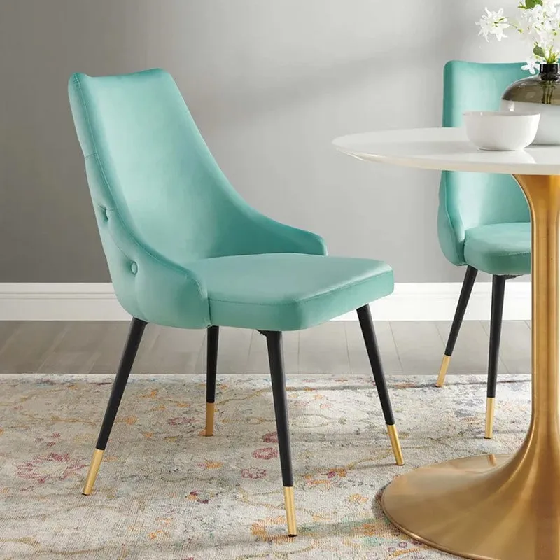 Lunara Neem Wood Accent Chair - Blue media 4
