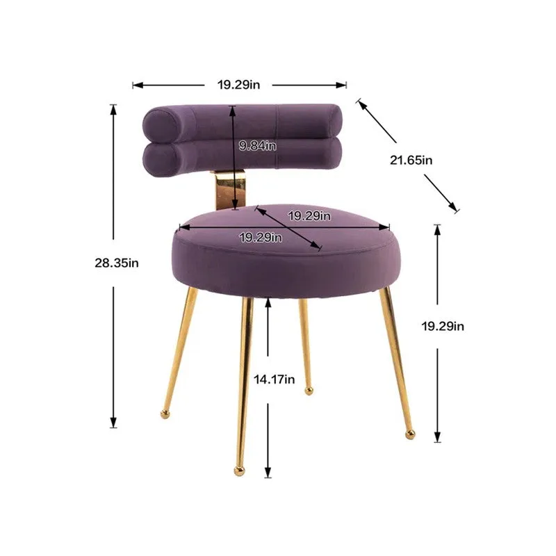 Velmora Metal Accent Chair - Purple media 10