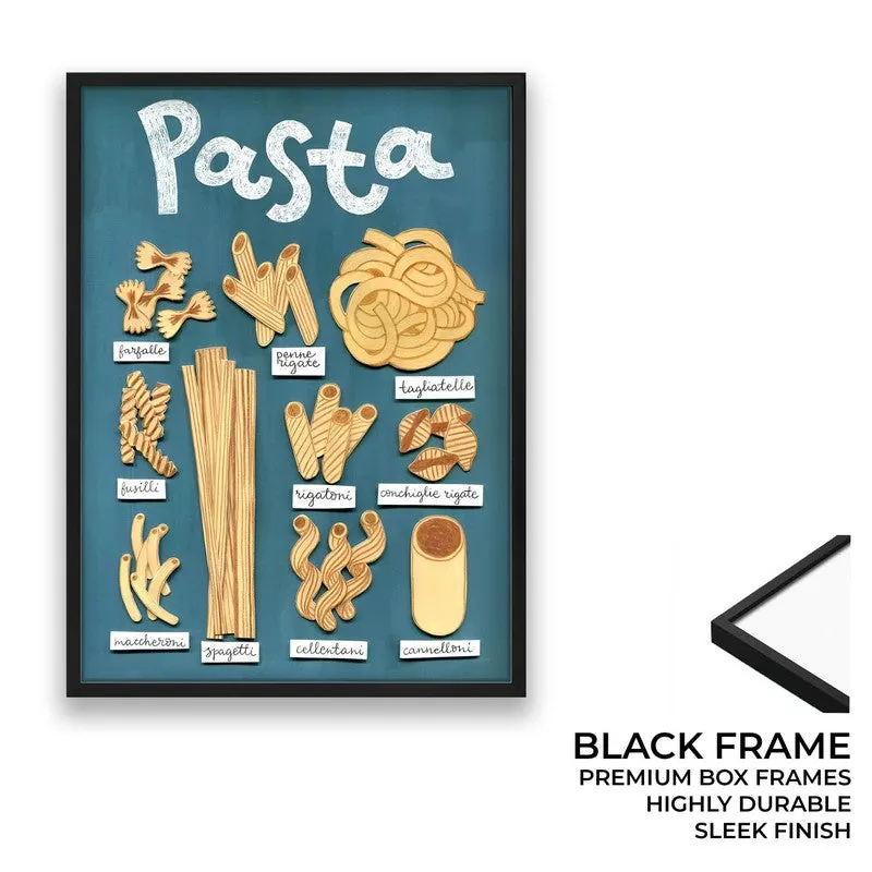 Sades Of Pasta Archival Canvas Wall Art - Black media 8