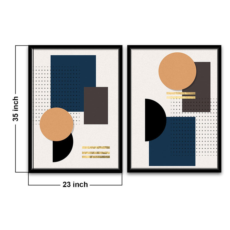 Pollyanne Abstract Wall Art - Set Of Two media 6