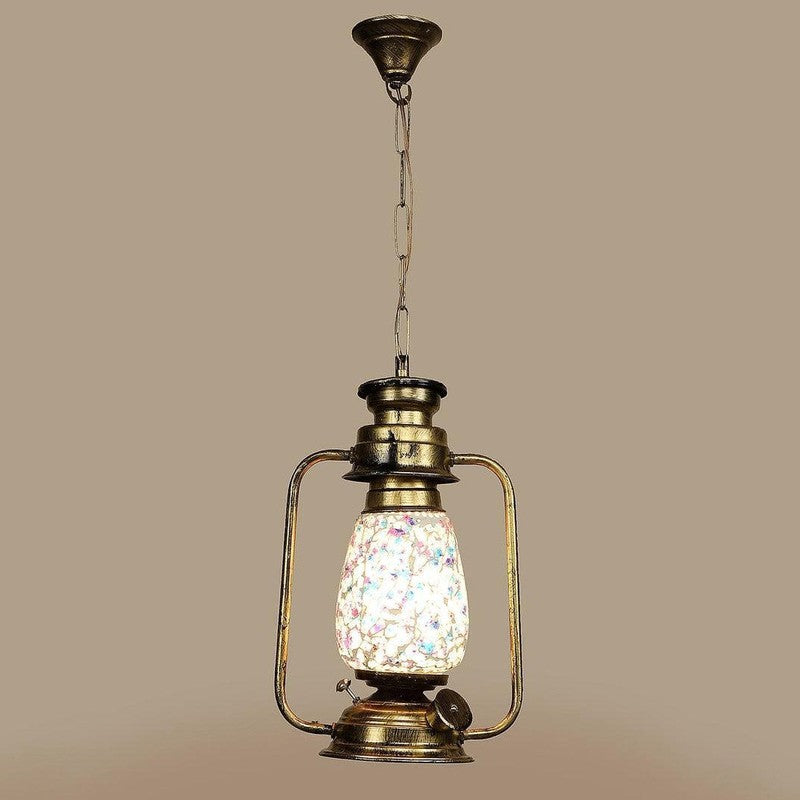 Indigo Mosaic Glass Ceiling Lamp media 5