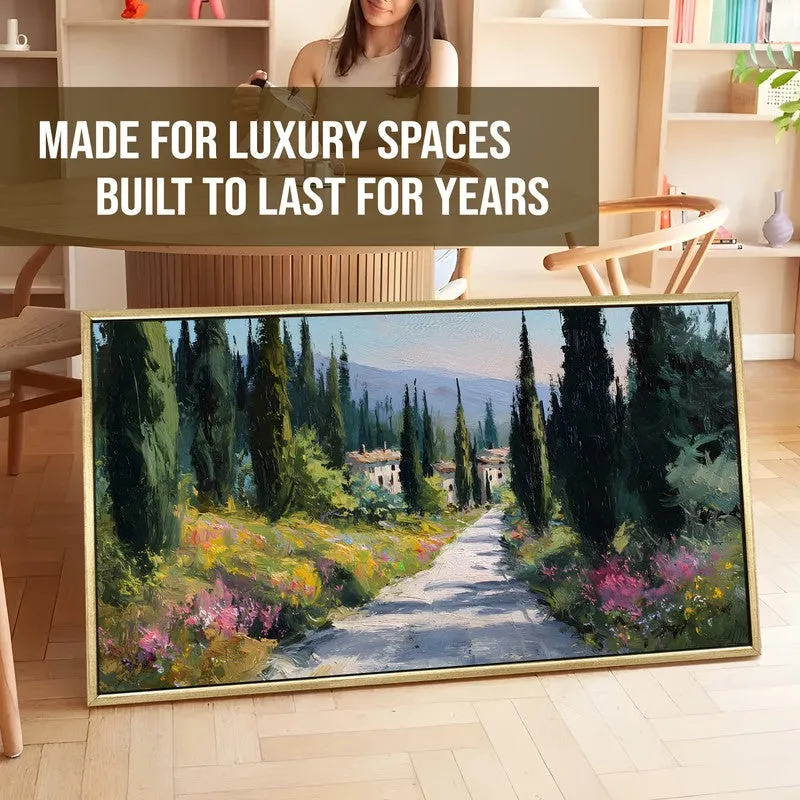 Hilltop Calm Canvas Wall Painting With Frame media 5